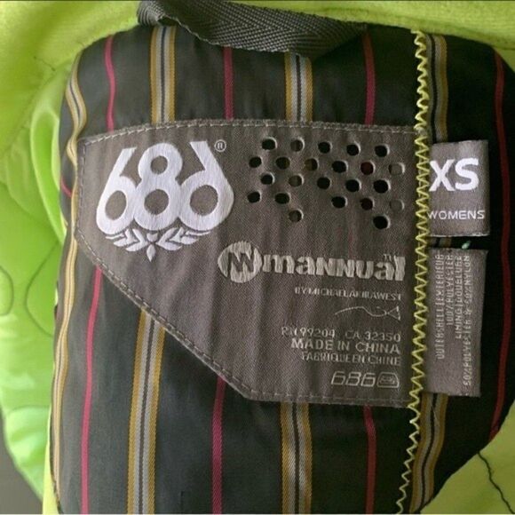 686 Ski Snowboard Jacket Neon Graphic Multicolor Jacket Sz XS - Picture 4 of 10